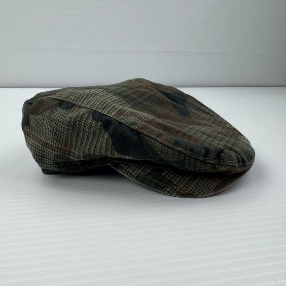 babyGap Baby Newsboy Cap 12-18 Months Brown Camo Plaid Flat Golf Driver Hat - Picture 7 of 10